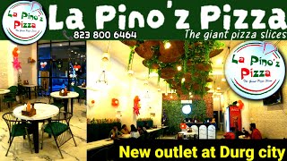 La pinoz pizza new outlet in durg city food review  Chhattisgarh durg city street food [upl. by Foote574]