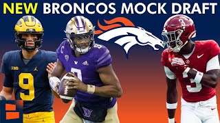 Broncos Mock Draft Denver PASSES On A Quarterback In Latest 2024 NFL Mock Draft From Dane Brugler [upl. by Htessil33]