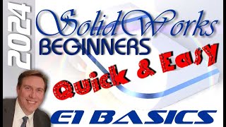 E1 SolidWorks 2024  Basic Modeling for Beginners Tutorial with Training Guide  Tips [upl. by Gratt916]