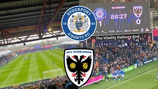 LATE WINNER IN CRUCIAL WIN FOR COUNTY  Stockport County vs AFC Wimbledon Match Day Vlog [upl. by Anselma]