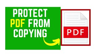 How to Protect PDF File from Copying Editing or Printing For Free Without Using Adobe Acrobat Pro [upl. by Macpherson]