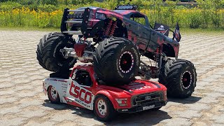 BIGGEST RC MONSTER Truck in the World Primal RC  Raminator [upl. by Enrichetta]