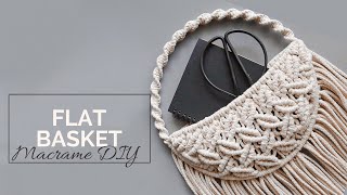 Macrame Flat Basket How to make a macrame basket [upl. by Tebzil]