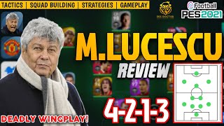 M LUCESCU 4213 MANAGER REVIEW  BEST 4213 COUNTER ATTACK MANAGER RIGHT NOW IN PES 2021 MOBILE [upl. by Custer]