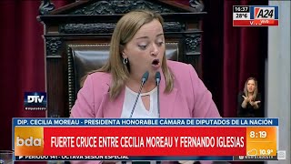 🔴 El feroz cruce entre Cecilia Moreau y Fernando Iglesias quot¡Sos un macho de vitrinaquot [upl. by Dreeda211]