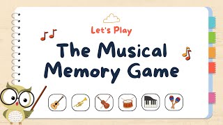 The Musical Memory Game For Kids  Match 6 Instruments Names With Pictures [upl. by Hueston]