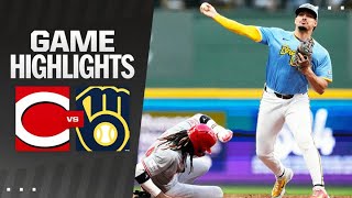 Reds vs Brewers Game Highlights 61424  MLB Highlights [upl. by Kcoj]