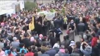 Syria Protest sitin as Arab monitors tour Homs [upl. by Senzer]