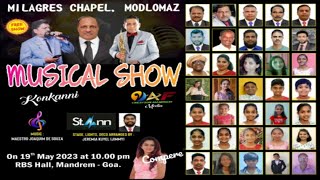 PART 1 KONKANI MUSICAL SHOW 2023 MANDREM MILAGRES CHAPEL MUSIC JOAQUIM DE SOUZA [upl. by Yvon]