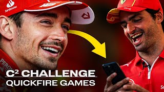 C² Challenge  Quickfire Games with Charles Leclerc and Carlos Sainz [upl. by Nehr]