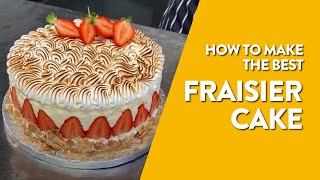 How to make the best Fraisier Cake  a classic French strawberry sponge cake [upl. by Lonnard]