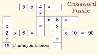 crossword puzzle in maths  maths crossword puzzle [upl. by Nitsej]