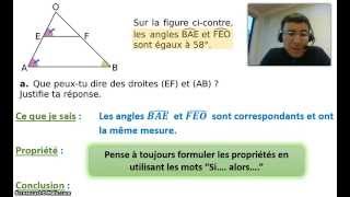 Angles et parallélisme  Exercice corrigé 3 [upl. by Yremrej]