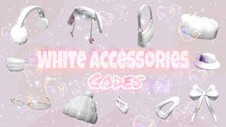 White Accessories Codes Bloxburg and Berry Avenue  Roblox [upl. by Aiekahs]