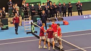 Doubles Tennis  Davis Cup  Norge VS Latvia  Viktor Durasovic  Casper Ruud  Gjøvik Fjellhall 8K [upl. by Cherie]