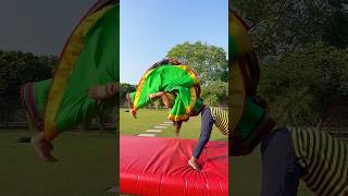 Cover dekhkar kon kon aya gymnast acrobatics action stunt viralshorts couplegoals backflip [upl. by Rame]