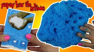 Yapay Kar İle Slime Yapmayı Denedim  İcee Slime Nasıl Yapılır Instant Snow Slime Tarifi  Oyuncak [upl. by Katheryn]