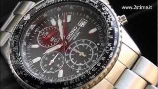 2S Time  SEIKO SND253P1 Flightmaster Pilot Slide Rule Chronograph [upl. by Irahs454]