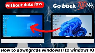 How to downgrade windows 11 to windows 10 Go back to windows 10 without data loss Go back 💯 [upl. by Luapleahcim]