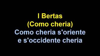 Bertas Como cheria versione strumentale karaoke demo [upl. by Cela]