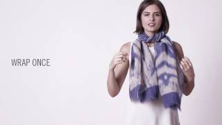 How to Tie a Scarf EILEEN FISHER May 2017 [upl. by Roydd]