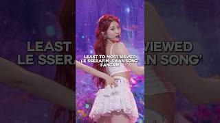 least to most viewed le sserafim ‘swan song’ fancam lesserafim kpop shorts [upl. by Ociral]