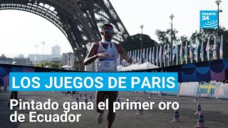 El primer oro olímpico para Ecuador en París 2024 llega en los 20 km marcha • FRANCE 24 Español [upl. by Airtina]