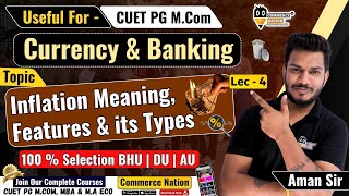 Inflation Meaning Features amp its Types  Currency amp Banking  CUET PG MCom 2025  MCom Entrance [upl. by Cumine]