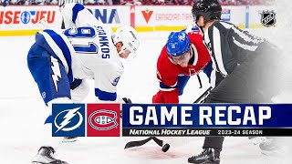 Lightning  Canadiens 44  NHL Highlights 2024 [upl. by Tatman219]