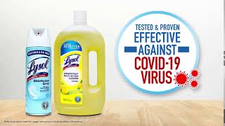 Lysol Tested amp proven to disinfect against Covid19 [upl. by Erodeht]