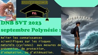 CollègeBREVET SVT Sujet 2023 septembre Polynésie  Les cyclones dnb2023 [upl. by Malone111]