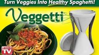 Using Veggetti Spiral Vegetable Cutter To Make Zucchini Spaghetti Recipe [upl. by Bloch643]