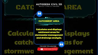 Catchment Area for Stormwater management in Autodesk Civil 3D  engineering thedynamicengineers [upl. by Vala]