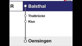 OeBB  SBB Ansagen  Oensingen – Klus – Thalbrücke – Balsthal [upl. by Nogras578]