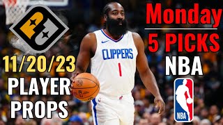 PRIZEPICKS NBA MONDAY 1120 CORE PLAYER PROPS [upl. by Fortin]