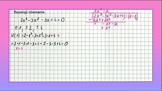 RÓWNANIA WIELOMIANOWE trudniejsze przykłady 4 [upl. by Ardnasela169]