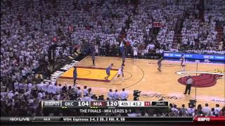 2012 NBA Finals Game 5 Miami Heat vs OKC Thunder Final Minutes [upl. by Nivonod]