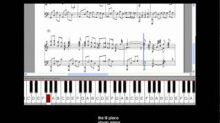 Princess Mononoke  Ashitaka to San Piano Tutorial slow speed [upl. by Clayberg]