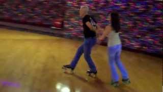 roller skate couple skating dance skate not jam skate [upl. by Cirtap]