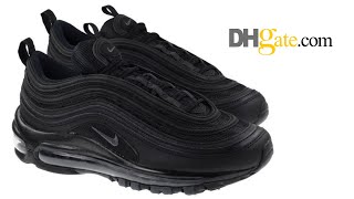 AIR MAX 97 TRIPLE BLACK DHGATE UNBOXING [upl. by Eislek]