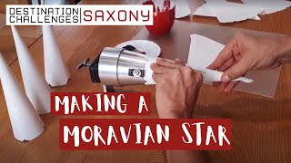 How to make a Moravian star aka Herrnhuter Sterne in Herrnhut Saxony Germany [upl. by Kordula]