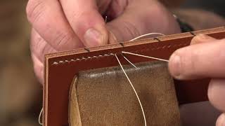 How to Hand Stitch Leather  Saddle Stitch  Modern Style  Tutorial Part 3 [upl. by Aeneas]