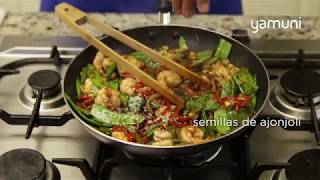 Recetas camarones kung pao  Yamuni [upl. by Llednol411]