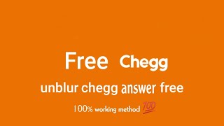 How To Unblur Chegg Answers  new method   100 WORKING METHOD [upl. by Sudnak]