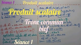 Produit scalaire séance 1 exercice 1 tronc commun [upl. by Adnihc]