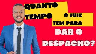 QUAL O PRAZO PARA QUE O JUIZ DÊ UM DESPACHO UM ANDAMENTO AO PROCESSO SAIBA NESTE VÍDEO [upl. by Melisa]