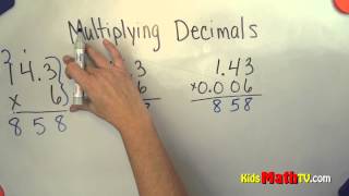 Multiplying Decimals Math Lesson for 4th 5th and 6th grade kids [upl. by Franzoni]