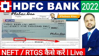 HDFC NEFT Form Kaise Bhare  HDFC RTGS Form Filling  How To Do NEFT Transfer In HDFC Bank  PLABAN [upl. by Collimore]