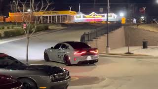 Insane Hellcat Redeye leaving gas station sound up🔊 [upl. by Sadella]