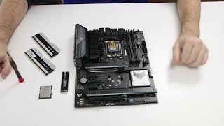 ASUS TUF Gaming Z790PLUS WIFI unboxing amp installing CPU RAM and M2 SSD [upl. by Pike]